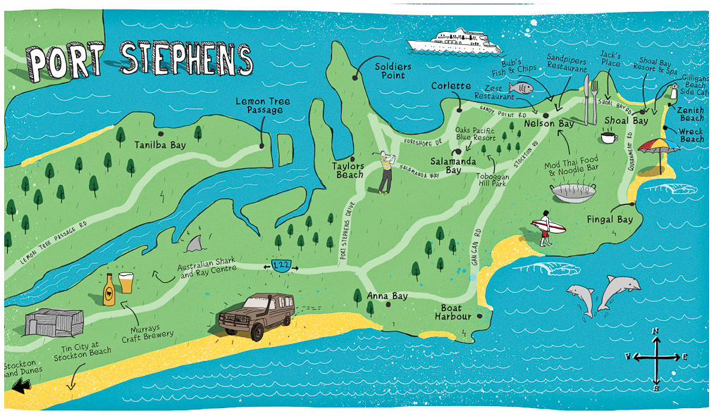 Carte de Port Stephens